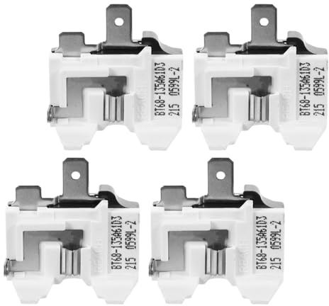 Sewroro 4pcs Compressor Protector Refrigerator Compressor Overload Overheat Protector for Chest Freezers Fridge Starting Relay