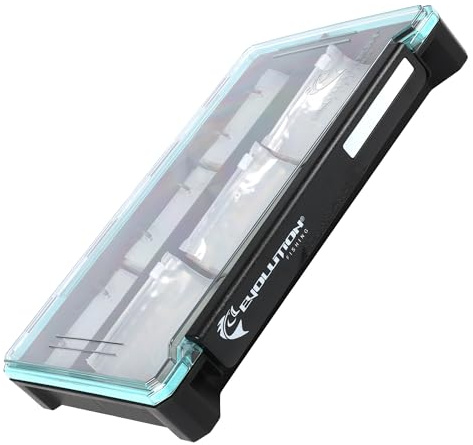 Evolution Fishing BallistiX Blade Runner Tackle Tray - Wasserdicht, Spinnerbait & Buzzbait Aufbewahrung, 24 rostbeständige Beutel, 6 Abschnitte, passend für 3700 Tackle Box, QuikLatch