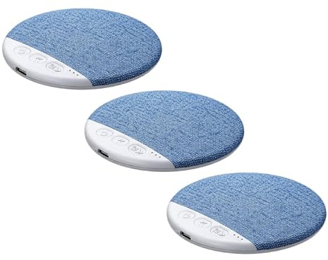 3PCS Bluetooth Pillow Speaker Ultra Thin, 2026 Mini Wireless Under Pillow Speaker, Portable Sleep Aid for Sleeping Soothing Sounds Timer for Side Sleepers with Stereo Bass Private Headphones