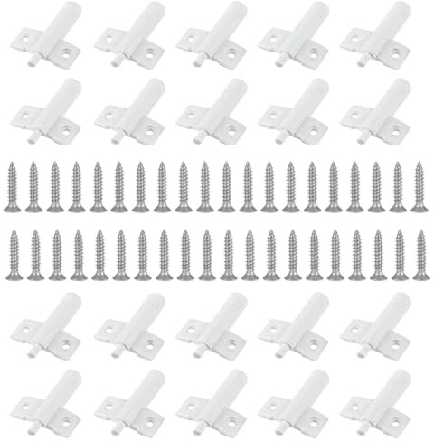 20Pcs Soft Close Quiet Closer with 40Pcs Screws Soft Close Hinge Buffer, for Kitchen Cabinet Door Stop Drawer Soft Quiet Close Closer Damper Buffers (White)