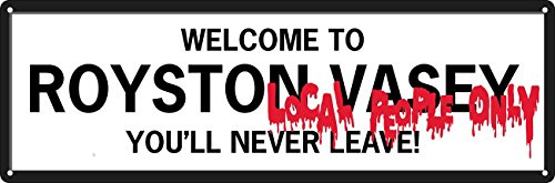 Welcome To Royston Vasey Slim Tin Sign 30.5x10.1cm
