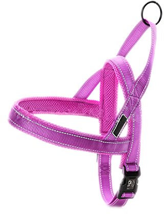 Hundegeschirr Mesh Welpengeschirr Nylon Norwegergeschirr Soft Vest Harness Brustgeschirre Reflektierende Sicherheitsgeschirr Brustgurt für Kleine, Mittlere und Große Hunde (XS, lila)