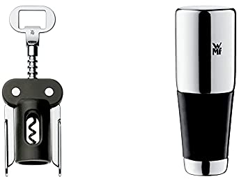 WMF Clever&More Korkenzieher Wein 20 cm, Weinflaschenöffner, Flaschenöffner für Wein und Prosecco & Vino Weinflaschenverschluss 8 cm, Metallguss, Silikon, Weinverschluss, luftdicht und sicher