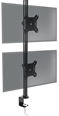 Duronic Dual Screen Monitor Stand DM15V2 | Double/Twin PC Desk Mount | For Two 13-32 Inch LED LCD Screens | Steel | Adjustable | | VESA 75/100 | 8kg Per Screen | Tilt -15°/+15°,Swivel 180°,Rotate 360°
