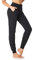 Sevego Jogginghose Damen Sporthose Baumwolle High Waist Trainingshose Loose Fit Lang Sweathose mit Taschen, Schwarz, S