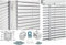 Optimal Products PVC Window Venetian Blinds Strong Trimmable Easy Fit Child Safe Home Office Blind Black Cream White Silver Teak And Natural (White, 75 x 150 cm)