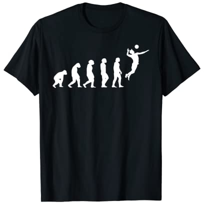 Volleyball Evolution Volleyballer Volleyballspieler Geschenk T-Shirt