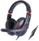 ENHANCE GX-H5 Gaming Headset with Microphone - Universal Gaming Headset for PS4, PS5, Xbox, PC, Switch with Adjustable Headband, Volume Controller, Splitter Cable, Over Ear Headphones (Red)