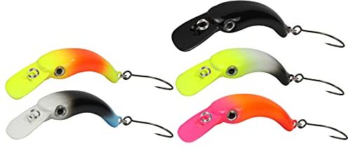5 FTM Wobbler Masu 1,2g 2,9cm - Forellenköder Set, Spinnköder zum Forellenangeln, Forellenwobbler, Köder für Forelle, Ultra Light Kunstköder