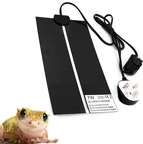YOTOYOU Reptile Heating Mat Heating Pads with Temperature Adjustment Lizards Heat Mat 5W 5.5x5.9 inch Removable Heat Pads for Turtle Tortoise Snakes Plant Terrariums Lizard Gecko