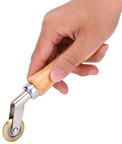 Tapeten-Nahtroller, 7,5-Zoll-Messing, Wasserdicht, Innenecke, Tapete, Nahtroller, Schweiß-Handroller, Heimwerker-Handwerker mit Holzgriff