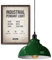 LEDSone Industriel Suspension Luminaire Rétro Lustre Plafonnier Vintage Lampe Éclairage de Plafond Abat-jour en Métal pour Restaurant Salon Chambre Cuisine Bar Couloir (Blanc) (Vert)