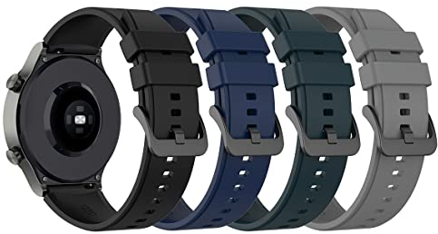 CyuCyu 20mm Correas Compatible con Huawei Watch GT3 Pro 43mm/GT 3 42mm/GT 2 42mm/Amazfit GTS 3/GTS 2/GTS 2 Mini/GTS 2e/Galaxy Watch 4/4 Classic/Active 2,Silicona Deportiva Pulsera Correa de Repuesto