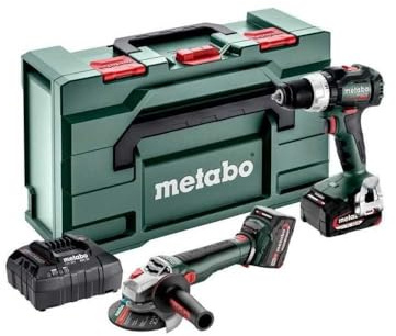 Metabo Combo Set 2.9.4 18 V Akku-Maschinen im Set 18V (Maschinen-Set in metaBOX, Winkelschleifer, Bohrschrauber, 2 Akku, Ladegerät, Zubehör) # 685208650
