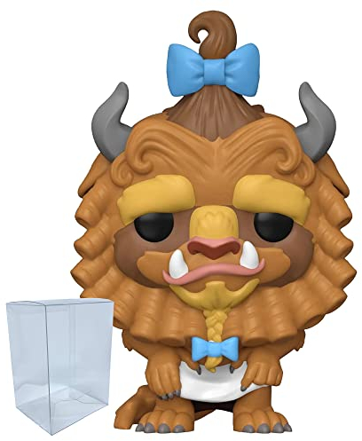 Beast with Curls Funko Pop con protector – Incluye Disney: La Bella y la Bestia – Bestia con rizos Pop #1135 con funda protectora de plástico azul Salamandra Emporium