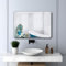 MEESALISA Lisa Miroir de Salle de Bain 70 x 50 cm sans éclairage avec Cadre en métal Noir Mat Bord Noir Miroir décoratif 500 x 700 mm Miroir Mural Rectangle