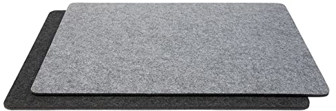 luxdag Sitzkissen aus Filz (Farbe & Größe wählbar) - Sitzauflage für Bank, Sideboard oder Regal - Stuhlkissen im 2er Set - Polster zweifarbig