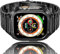 HASLFM Edelstahl Apple Watch Armband mit Gehäuse Kompatibel mit Apple Watch Ultra/Ultra 2(49mm), Metall iWatch Band und Schutzhülle, Robustes Ersatzband für Männer, Schwarz