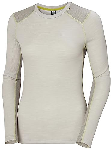 Damen Helly Hansen W Lifa Merino Midweight Crew, Sanftes Grau, L
