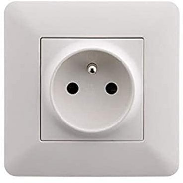 Artezo Prise 2P+T 16A simple Blanc, Paquet de 4