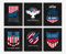 American Flag Deko - US Military deko wohnzimmer for Boys Room, American Soldier Military Bedroom wohnzimmer deko/Gifts US Military Army Posters for Walls/Set of 6 wand deko (20cm x 25cm Black)