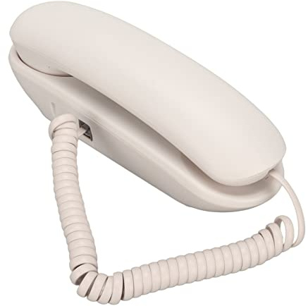 Schnurgebundene Schreibtischtelefone, Vintage Wandtelefon, Kabelgebundenes Festnetztelefon mit Stummschaltung, Wahlwiederholungsfunktion, Retro Wandtelefon für Home Office Hotel (Weiss)