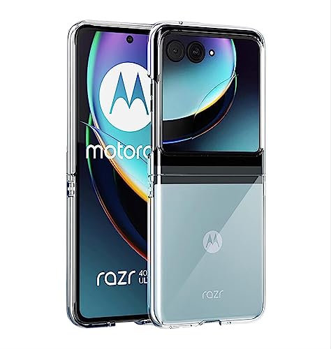 GIOPUEY Cover Compatibile con Motorola RAZR 40 Ultra, Alta Trasparenza Custodia, Materiale PC Rigido Case,Nessun Ingiallimento, Nessuno Sbiadimento - Transparent