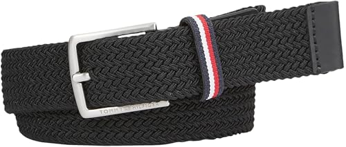 Tommy Hilfiger Kinder Unisex Gürtel Stoffgürtel, Schwarz (Black), S-M