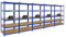 PROREGAL Mega Deal 5X Schwerlastregal Taurus Blau 180x90x60cm mit Fachlast 175kg Kellerregal, Steckregal, Garagenregal, Lagerregal