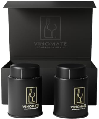 Bouchon bouteille vin avec pompe intégrée | Préserve arômes & fraîcheur jusqu'à 10 jours | Bouchon vin vide air GardeVin Prestige | Gadget insolite utile | Cadeau homme original & femme amateur de vin