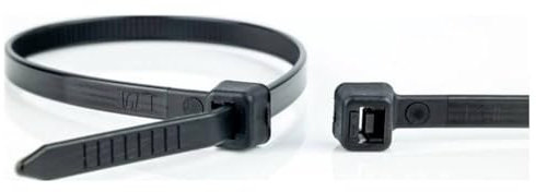WKK 120196071 120196071 Kabelbinder 300 mm 4.80 mm Schwarz Hitzestabilisiert, UV-stabilisiert, beständig gegen Öl, best