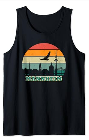 Eishockey Fan Shirt Stadt Mannheim mit Adler Skyline Tank Top