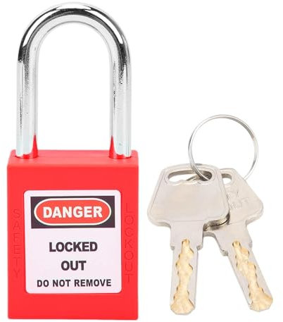 Lockout Tagout Schlösser, 38mm Sicherheits Loto Schlösser Lockout Loto Vorhängeschlösser mit Keyed Verschiedene Lock Out Tag Out Schlösser für Lock Out Tag Out Stationen und Geräte (rot)