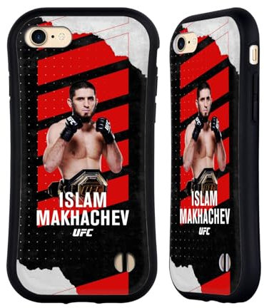 Head Case Designs Offizielle UFC Kampfkarte Islam Makhachev Hybride Handyhülle Hülle Huelle kompatibel mit Apple iPhone 7/8 / SE 2020 & 2022