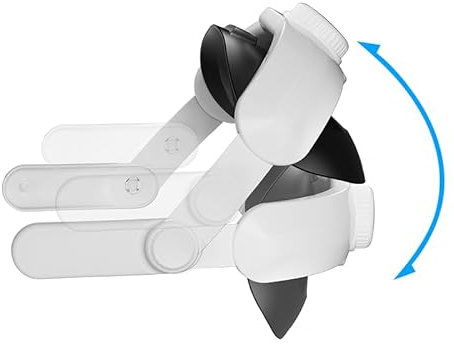 Cinturino per cuffie VR per Meta Quest 3 per Oculus Quest 3, sostituzione del cinturino Elite per un maggiore supporto, kit di riduzione del peso del cinturino VR per la riduzione dello stress