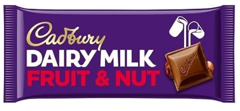 3 x Cadbury Dairy Milk Fruit and Nut Chocolate Bar 180g Delicious Tasty And Twisty Treat Gift Hamper For Birthday,Christmas Sold By Kidzbuzz