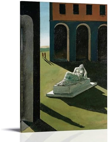 WurBu Giorgio De Chirico Surrealismus Malerwerke, Ariadne, gedruckte Poster, Wandkunst, Leinwand, Gemälde, Bild, Wohnzimmerdekoration, Zuhause, 50 x 75 cm