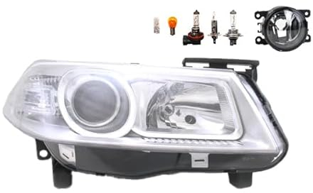 Johns, Scheinwerfer Halogen Front passend für Renault Megane II 01/2006 - H7 H1 Rechts + Nebelscheinwerfer + Leuchtmittel