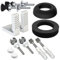 SPARES2GO Universal Toilet Fixing Kit (Angled Pan Floor Bracket + Cistern Leak Seal Accessory Set)
