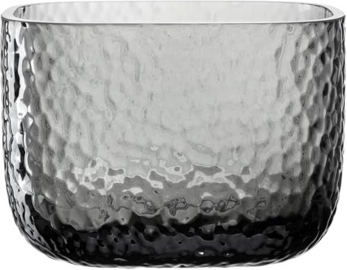 LEONARDO HOME Martello Vase, 1 Stück, vielseitige Vase, stilvolles Dekorationsstück mit haptischer Oberfläche, Zeitlose Pflanzenschale, einzigartige Blumenvase, Höhe 13 cm, grau, 033197