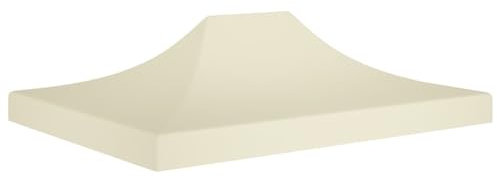 Homgoday Dach für Festzelt 4,5 x 3 m Creme 270 g/m², Möbel, Gartenpavillon, faltbar, für Garten, Balkon, Terrasse