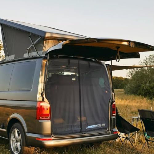 ReachMall Magnetisches Fliegengitter für Schiebetür, Wohnmobil, Auto-Markise, Netz-Moskitonetz, Sonnenschutz, Moskitonetze für Autotüren und Hintertüren (L 180 x 150 cm)