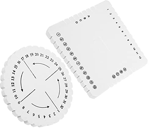VIFERR Kumihimo Scheiben Set, 2 Stück Kumihimo Flechtscheibe Schaum Kumihimoscheibe Runde Quadratische Geflecht Flechtplatte Perlenschnur Scheibe für DIY Handwerk Armband Schmuck