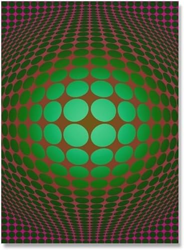 Victor Vasarely Poster Leinwand Wandkunst Victor Vasarely Optische visuelle Kunst Malerei Victor Vasarely Drucke für Wohnkultur Bilder 50x70cm Kein Rahmen