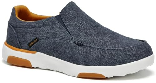 Männer Arch Support Slip-On Loafers Walking Schuhe: Unterstützende Bequeme weiche Kissen Fuß Schuhe Slip-On, High Arch Outdoor Indoor Casual Tennis Reise Stehende Kleid Boot Schuhe Denim Größe 44