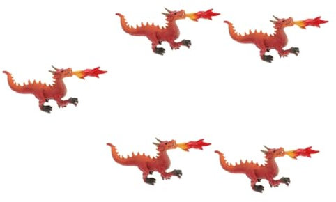 Abaodam 5stücke Drachenfigur Aus Stabilem Detailreiche Desktop-deko Mythos-Design Für Büro Und Wohnräume Langlebige Farbe