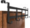 4smile Türgarderobe zum Einhängen, schwarz - Edelstahl Türgarderobe Innenseite, platzsparende Türhaken zum Einhängen - Stabile Türhaken Innenseite, Türhakenleiste für die Rückseite der Tür