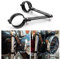 lvifloae Schwarze Motorrad-Scheinwerferhalterung, Gabel-Befestigungsclip, universelles Zubehör für 34–41 mm (51–60 mm)