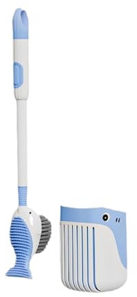 kesurpae Flexible Toilet Cleaning Brush For Curves And Corners Of Toilet ABS Toilet Brush And Holder Set Toilet Bowl, blue