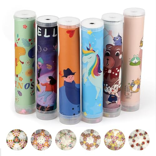 6Stk Klassisches DIY Kaleidoskop - Manuelle Montage Zufällige Farbe, Pädagogisches Kaleidoskop Geschenk, Vintage Retro Kaleidoskop Material, Kreative Hands-on Werkzeuge, Schule Klassenzimmer Belohnung